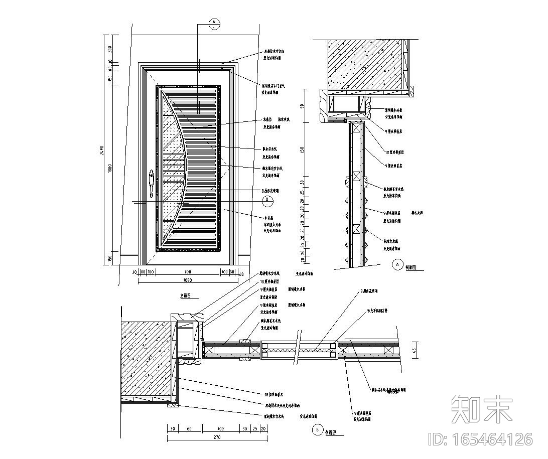 木门窗cad施工图下载【ID:165464126】