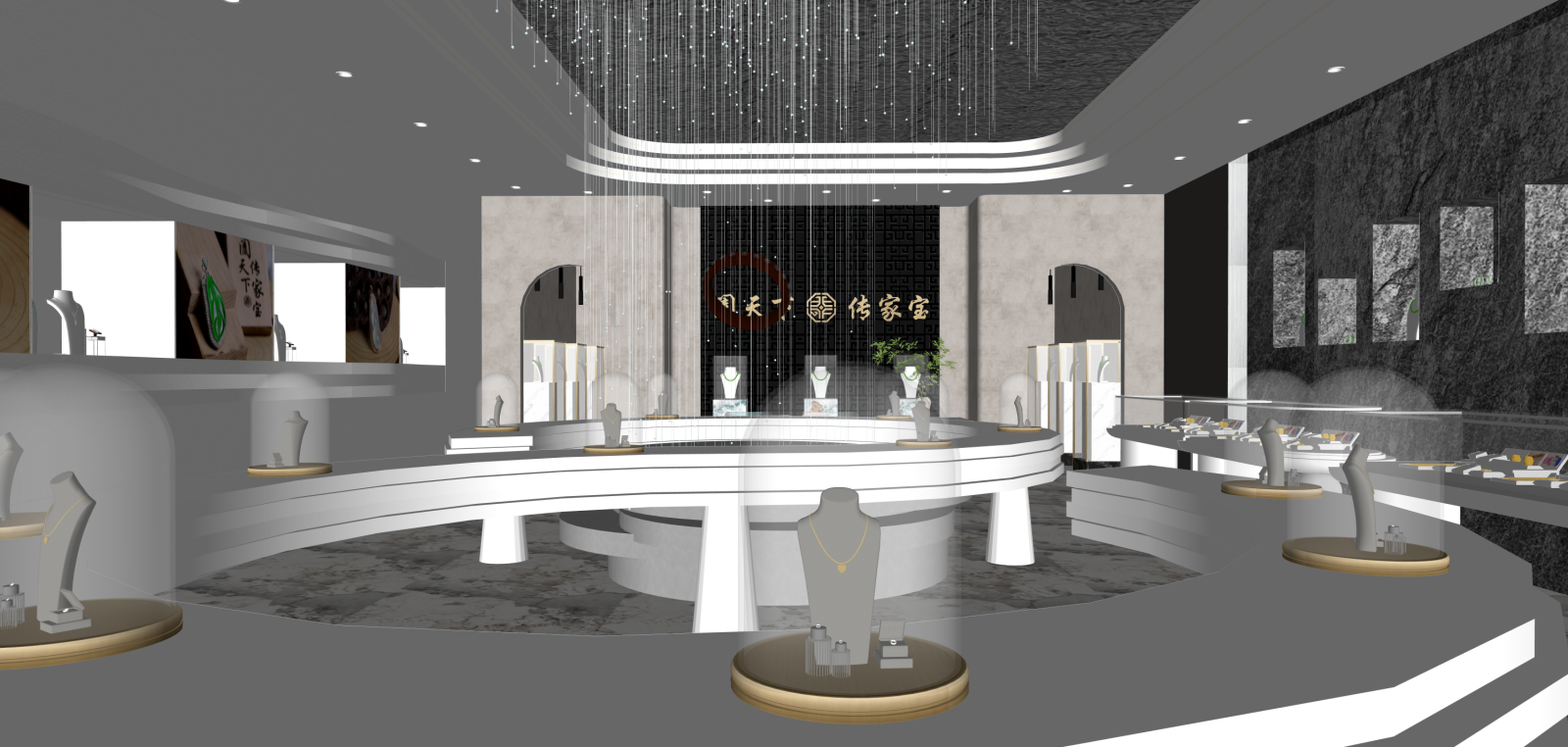 现代珠宝店SU模型下载【ID:1216012129】