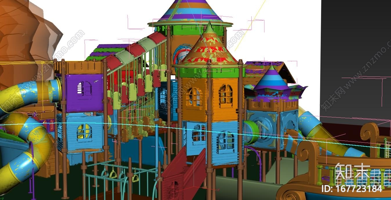 原创海盗船游乐设施CG模型下载【ID:167723184】