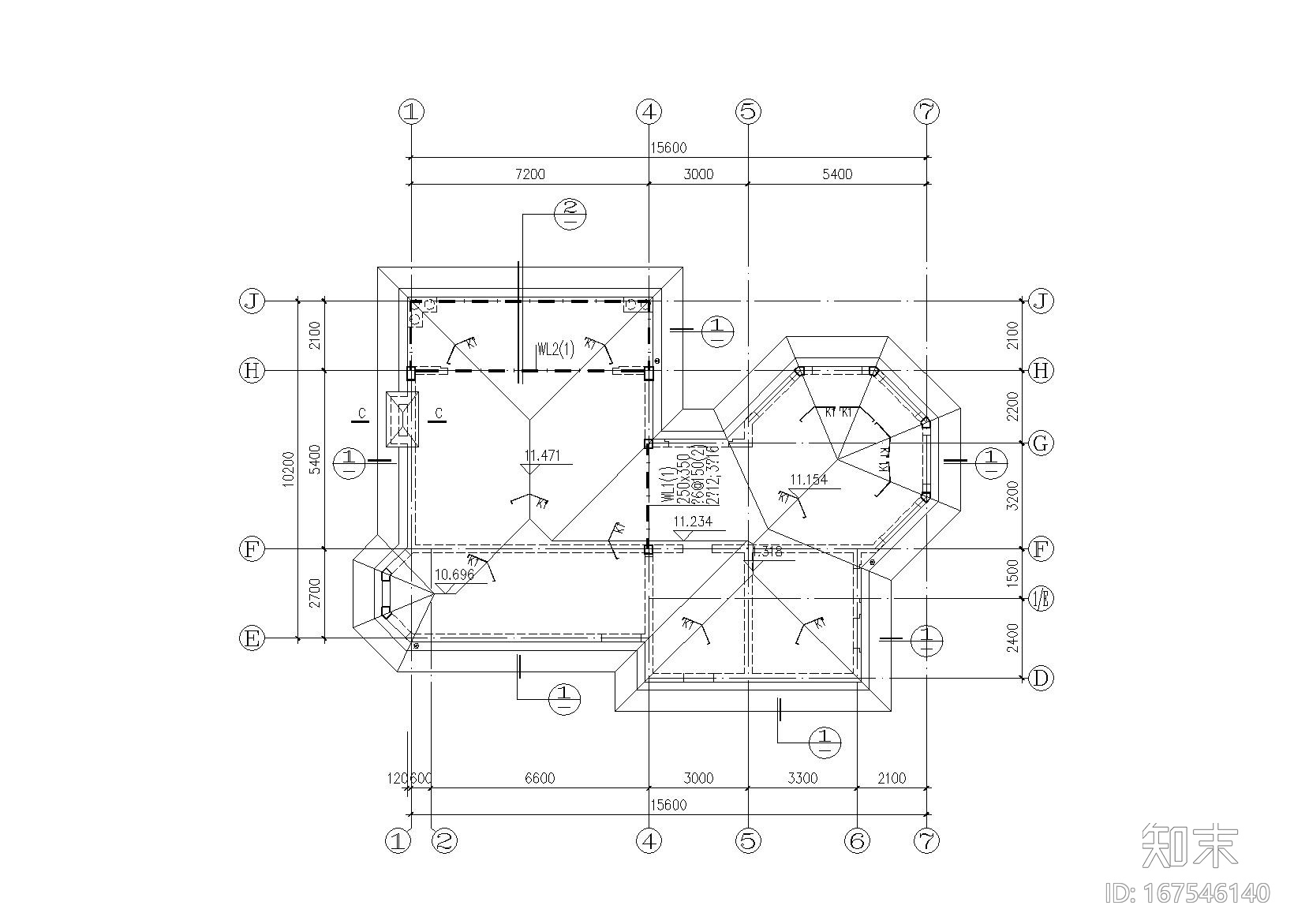 3层混合结构别墅结构施工图cad施工图下载【ID:167546140】