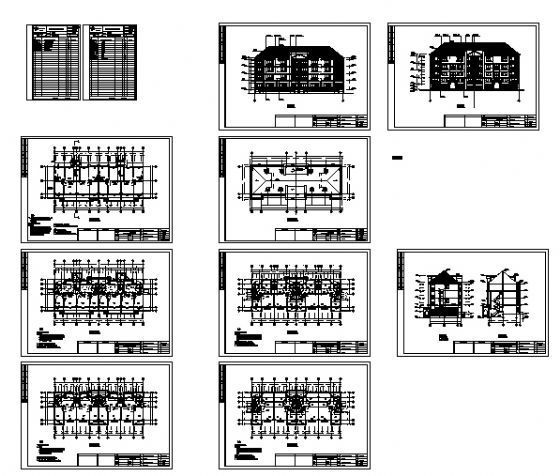 四层住宅建筑施工图-1cad施工图下载【ID:149802169】