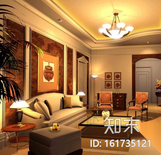 中式风格星级酒店设计CAD施工图（含效果图）施工图下载【ID:161735121】