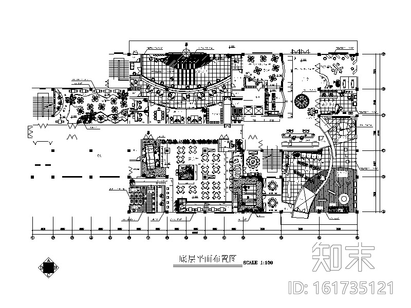 中式风格星级酒店设计CAD施工图（含效果图）施工图下载【ID:161735121】