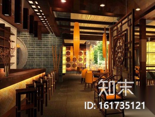 中式风格星级酒店设计CAD施工图（含效果图）施工图下载【ID:161735121】