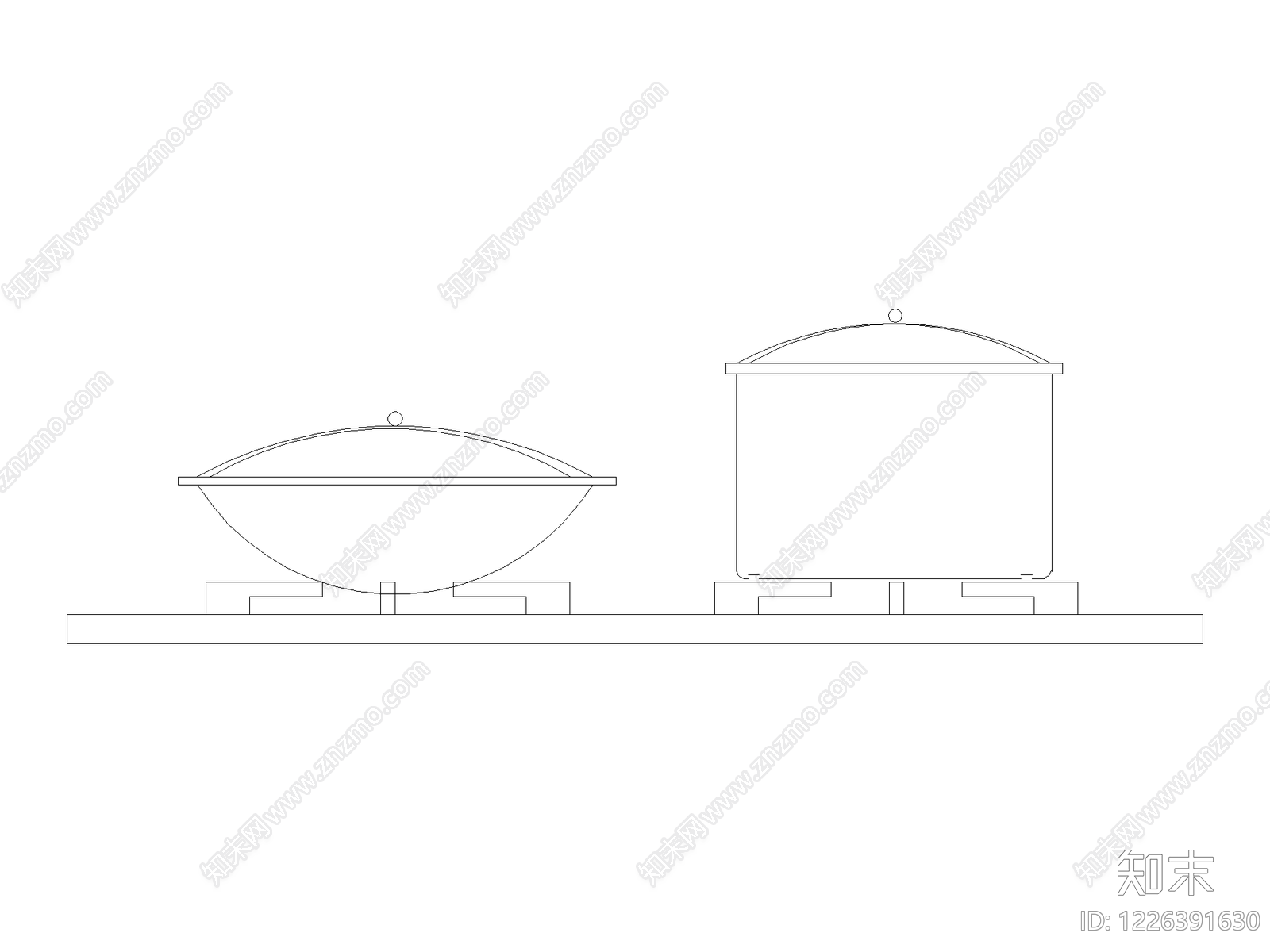 厨房设施cad施工图下载【ID:1226391630】