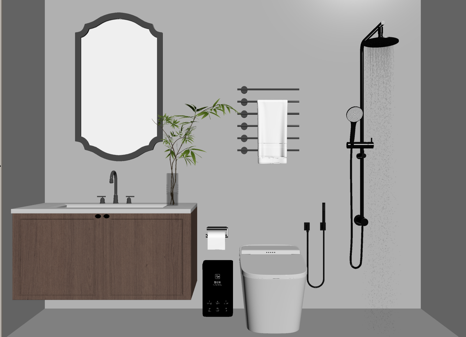 法式卫生间3D模型下载【ID:1215076111】