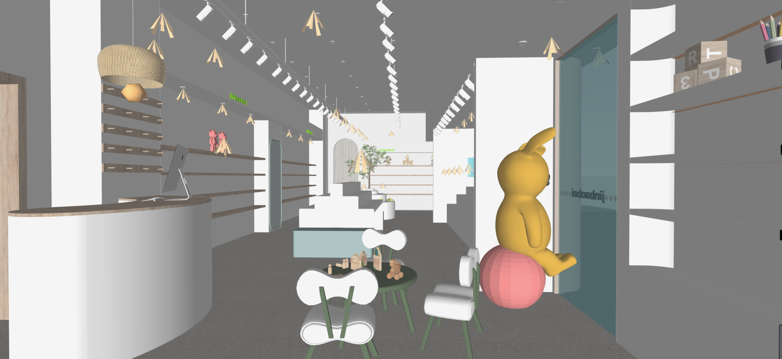 现代玩具礼品店SU模型下载【ID:1222283887】