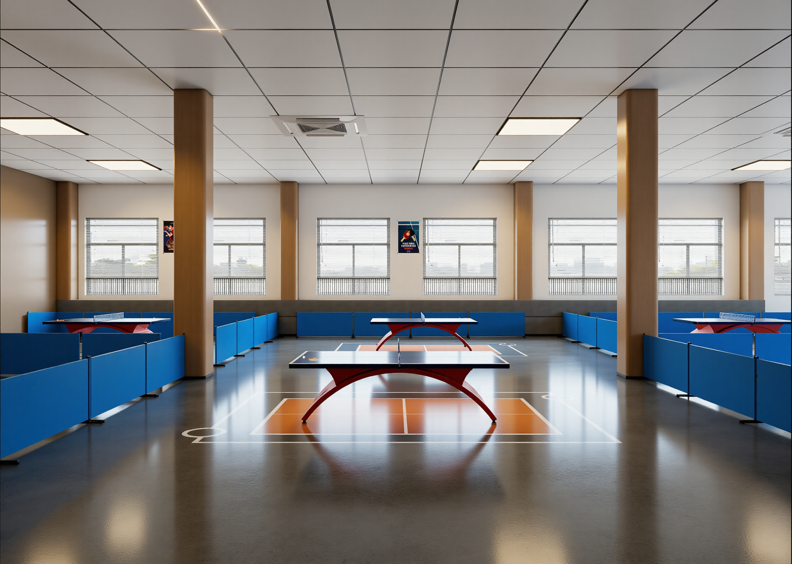 现代乒乓球室3D模型下载【ID:1215031257】