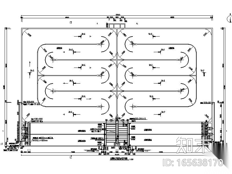 工业园区5万吨污水处理厂设计图（CAD）施工图下载【ID:165638170】