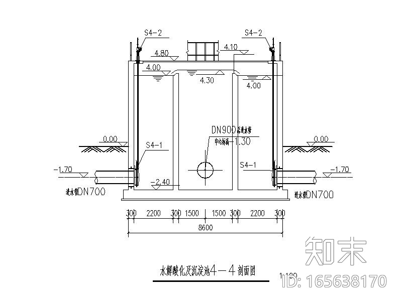 工业园区5万吨污水处理厂设计图（CAD）施工图下载【ID:165638170】