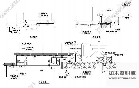 图块/节点二级吊顶节点cad施工图下载【ID:832291732】