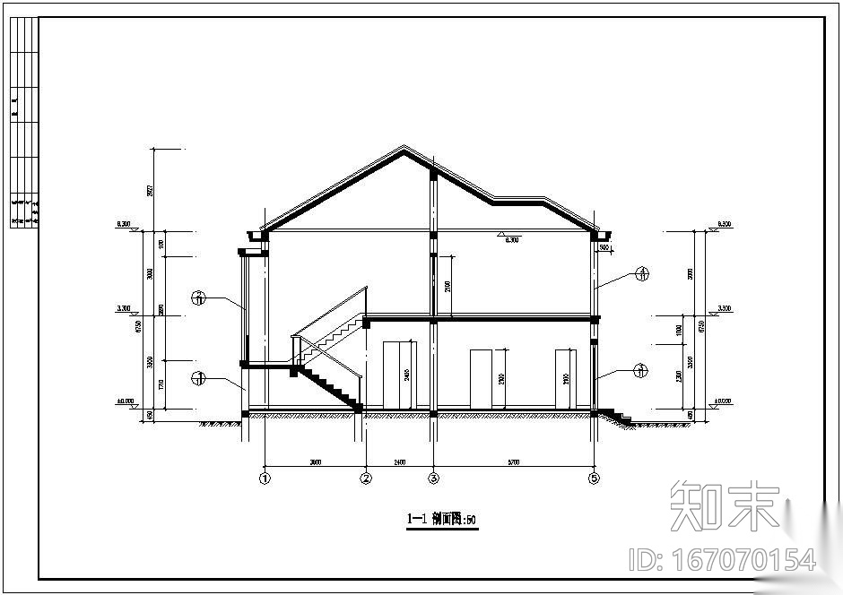 某砖混结构别墅全套施工建筑结构图施工图下载【ID:167070154】