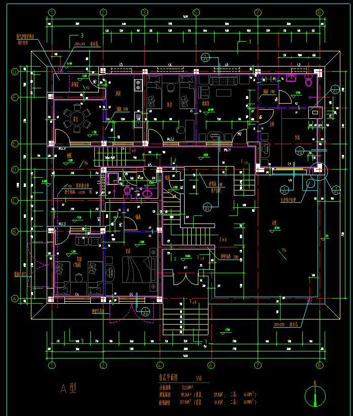 8个别墅建筑设计方案（包含CAD+效果图）cad施工图下载【ID:150024161】