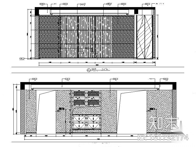 [万科]某小区05公寓140户型三居室内设计图cad施工图下载【ID:161792174】