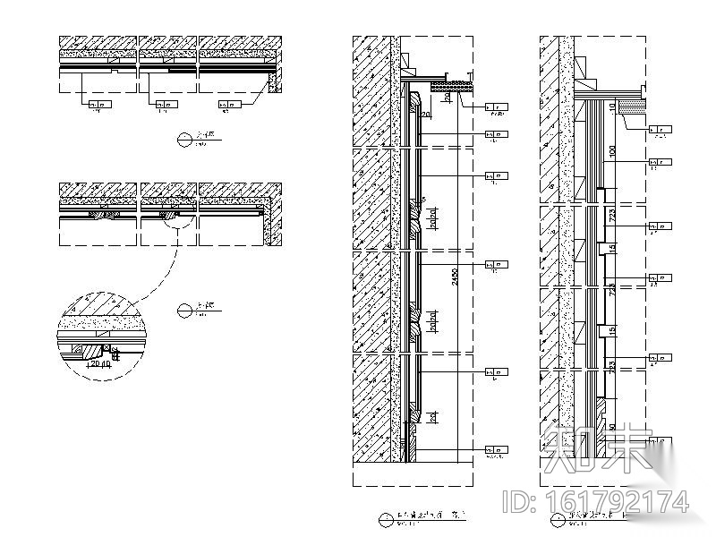 [万科]某小区05公寓140户型三居室内设计图cad施工图下载【ID:161792174】