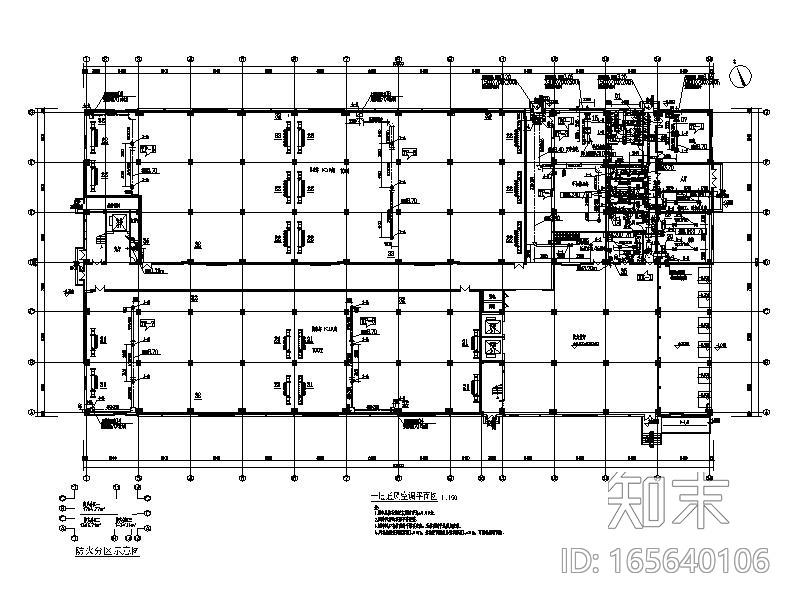 3万平方综合仓库暖通设计施工图_空调大样图cad施工图下载【ID:165640106】