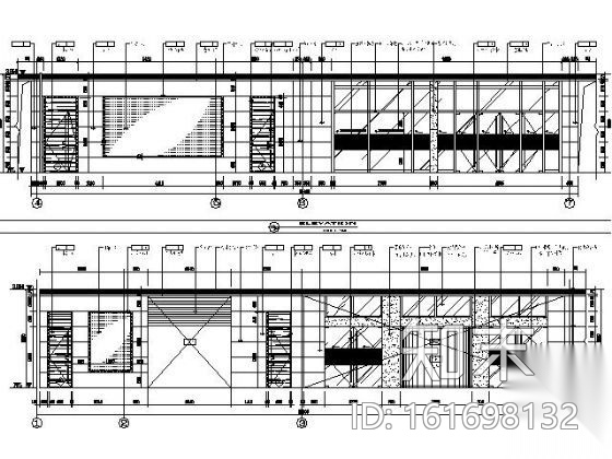 [杭州]工行营业办公楼大堂施工图（含效果）cad施工图下载【ID:161698132】