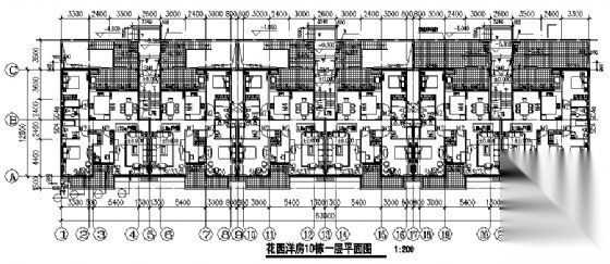 东部花园洋房10栋住宅楼建筑施工图cad施工图下载【ID:149847183】