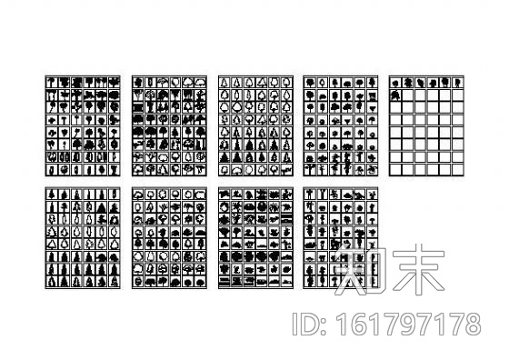 植物立面图400例施工图下载【ID:161797178】