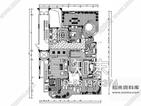 施工图广东东南亚风情两层别墅室内装修施工图含高清效果推荐！cad施工图下载【ID:531976374】