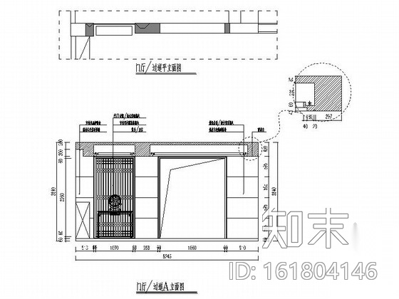 [广西]新中式风格三居室室内装修设计施工图（含效果）cad施工图下载【ID:161804146】