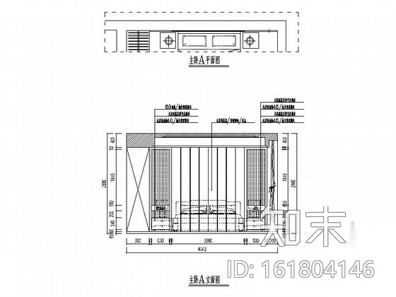 [广西]新中式风格三居室室内装修设计施工图（含效果）cad施工图下载【ID:161804146】