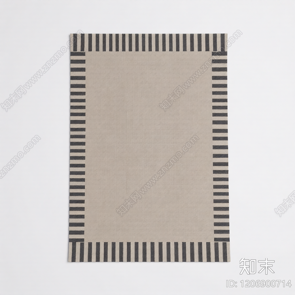 条纹边框地毯3D模型下载【ID:1206900714】