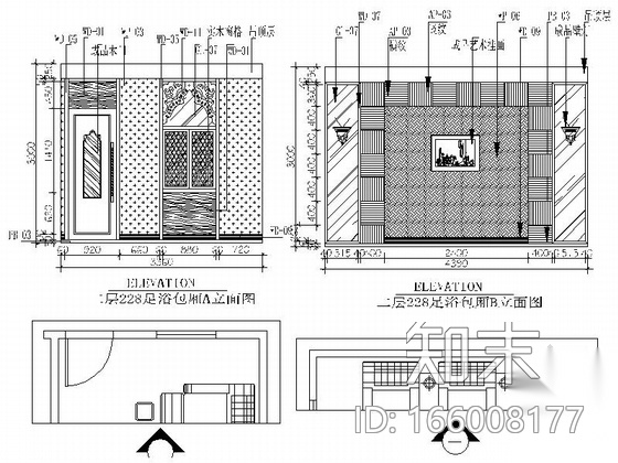 [江西]某双层足浴城室内装修施工图cad施工图下载【ID:166008177】