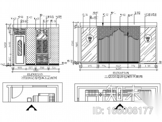 [江西]某双层足浴城室内装修施工图cad施工图下载【ID:166008177】