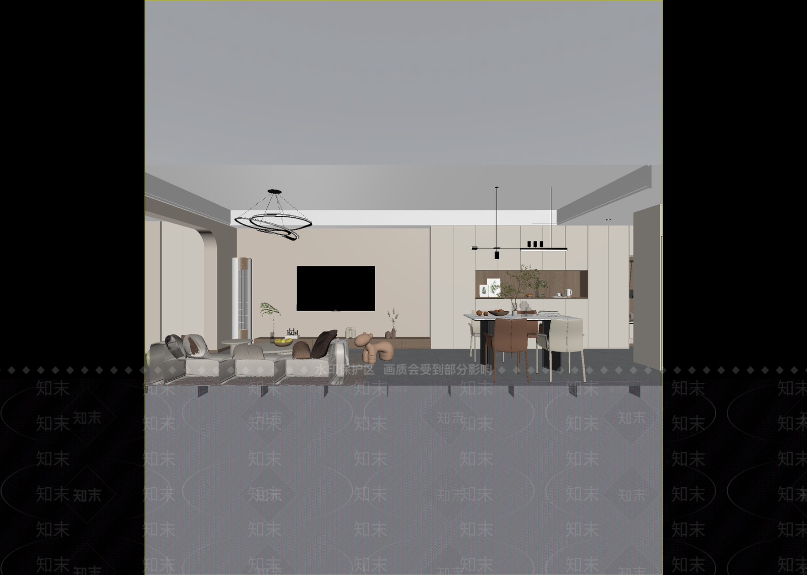 现代客餐厅3D模型下载【ID:1215148920】