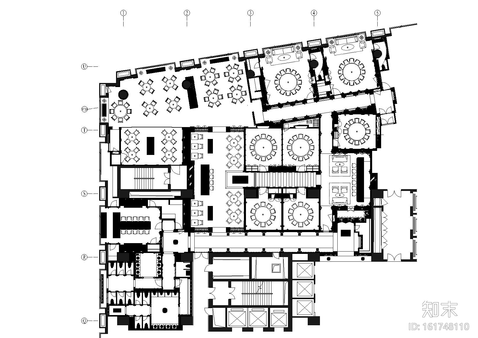 [北京]四季酒店采逸轩中餐厅施工图纸+软装施工图下载【ID:161748110】