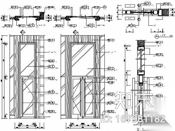 商店入口门施工图下载【ID:167981182】