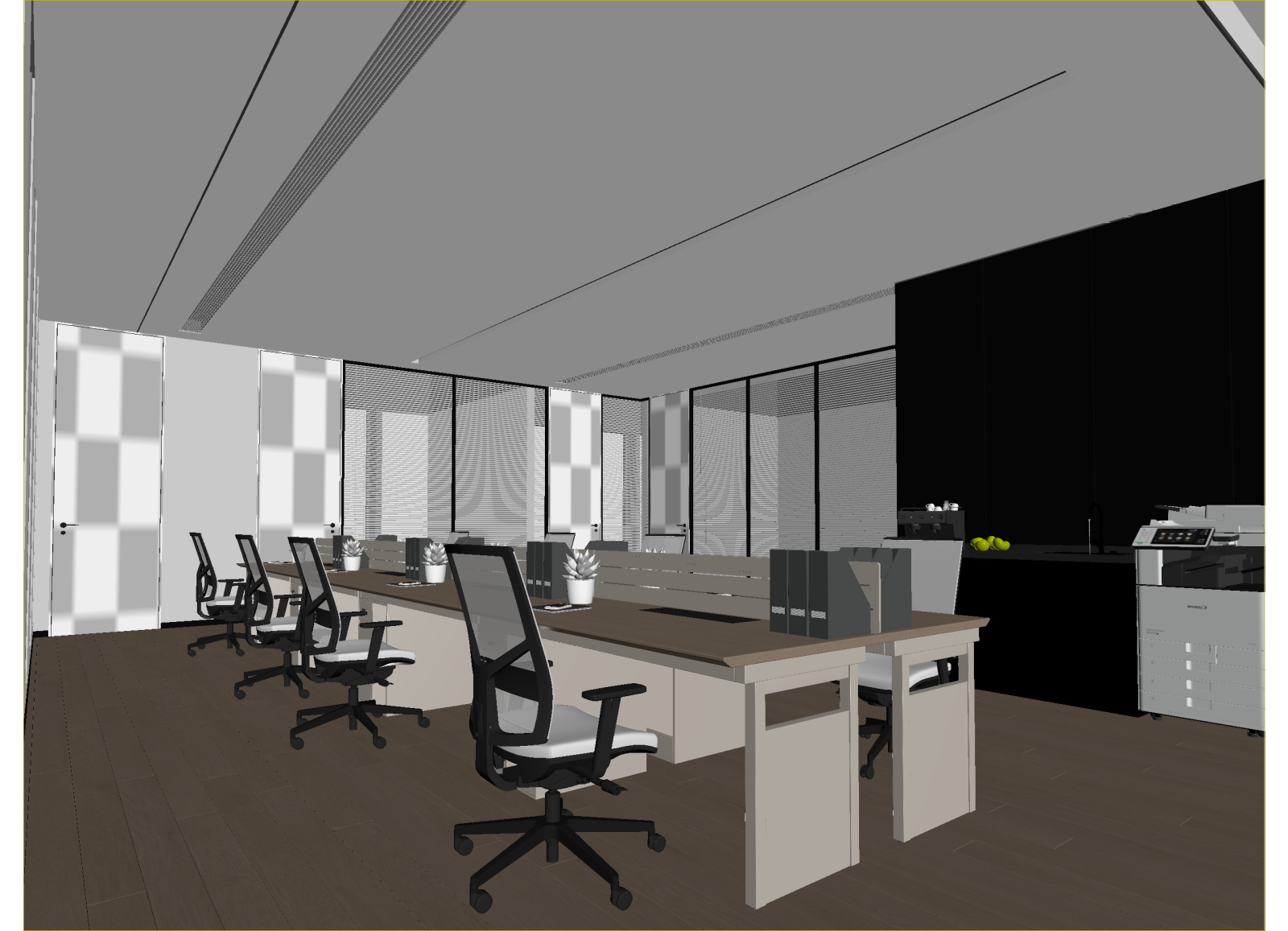 现代办公区3D模型下载【ID:1214622023】