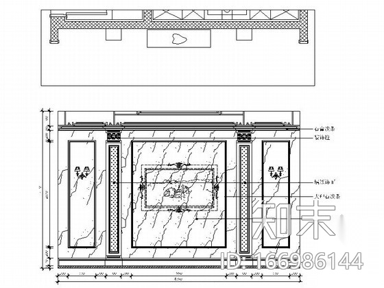 [上海]海派风情基调现代风格高层住宅别墅装修施工图cad施工图下载【ID:166986144】