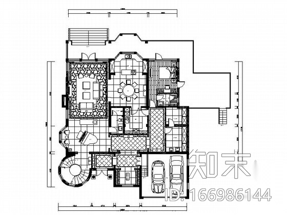 [上海]海派风情基调现代风格高层住宅别墅装修施工图cad施工图下载【ID:166986144】