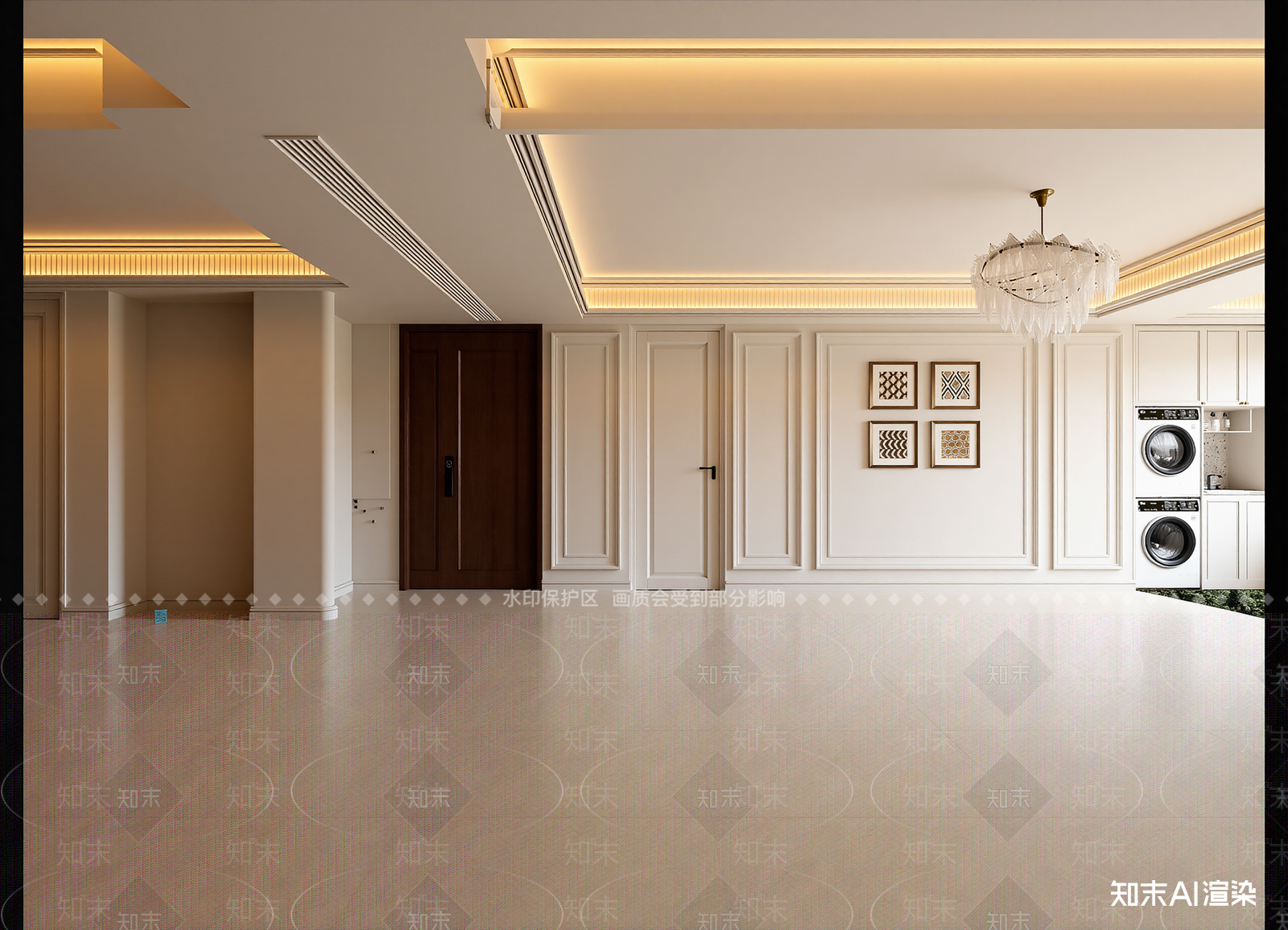 美式玄关3D模型下载【ID:1214919788】