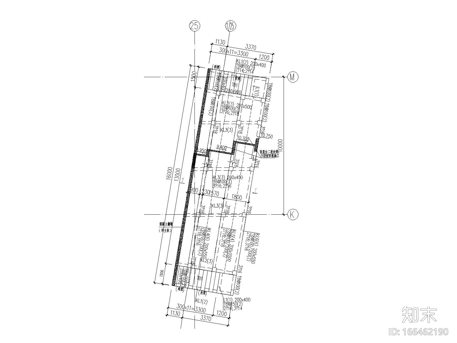 高层框架结构cad施工图下载【ID:166462190】