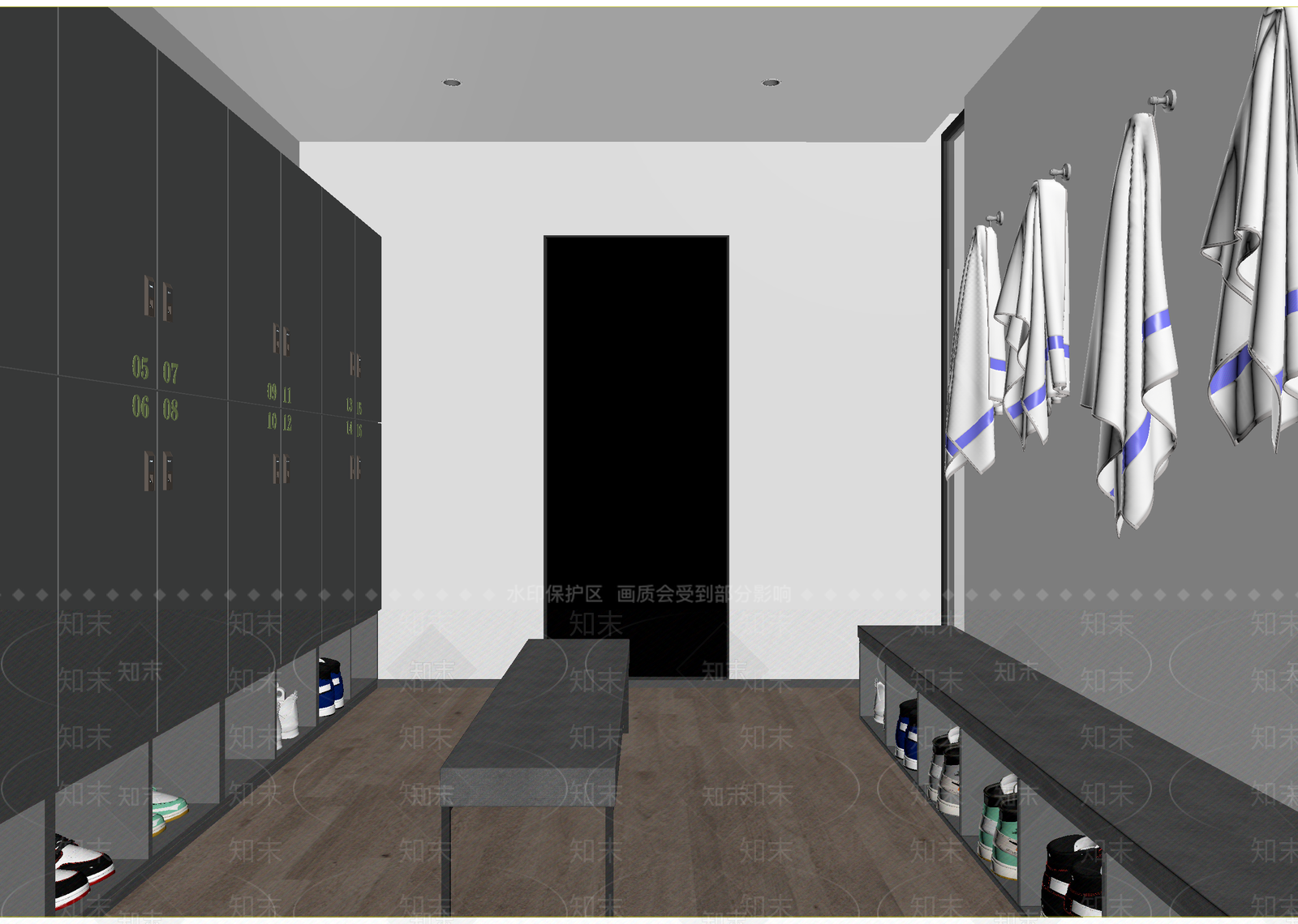 现代更衣室3D模型下载【ID:1215067896】