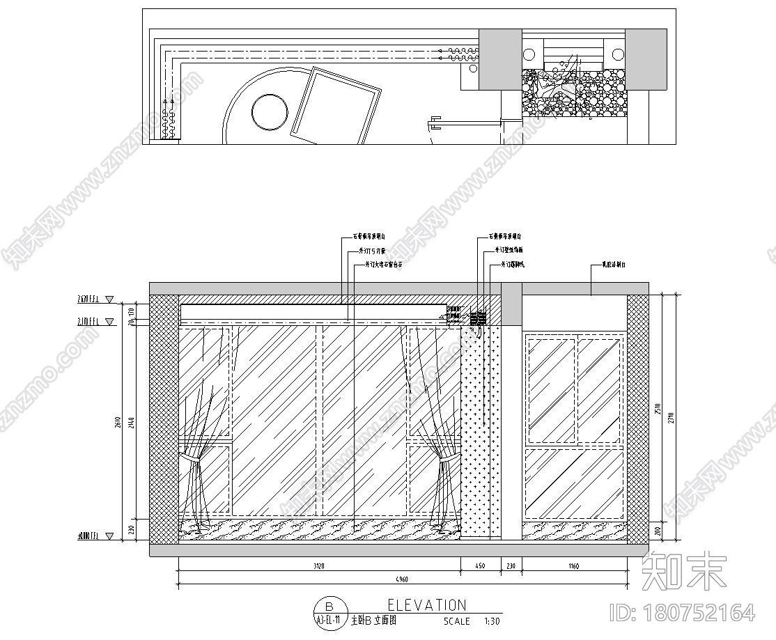 山水国际190m²样板间装修施工图+官方摄影cad施工图下载【ID:180752164】