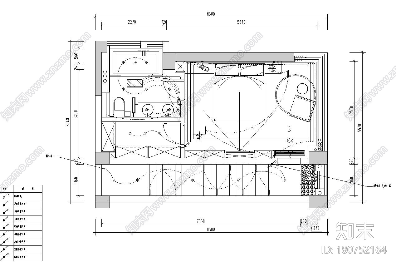 山水国际190m²样板间装修施工图+官方摄影cad施工图下载【ID:180752164】