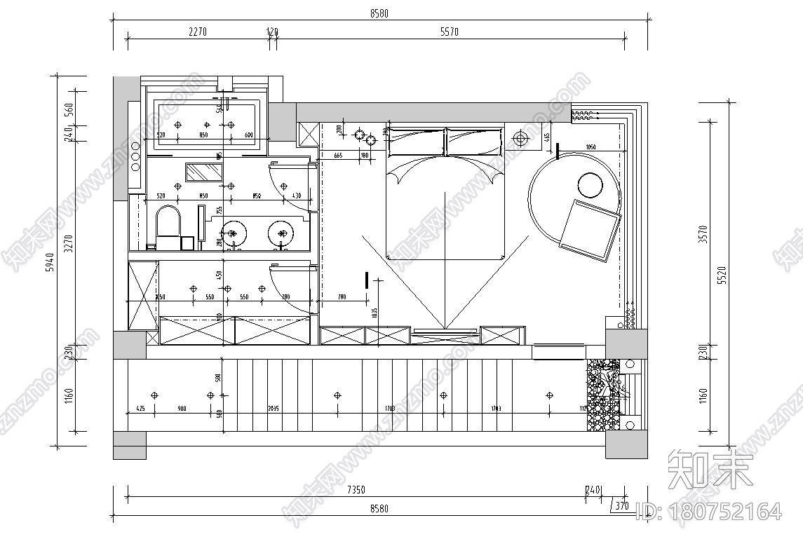 山水国际190m²样板间装修施工图+官方摄影cad施工图下载【ID:180752164】