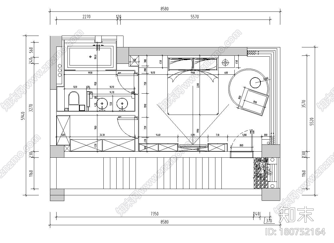 山水国际190m²样板间装修施工图+官方摄影cad施工图下载【ID:180752164】