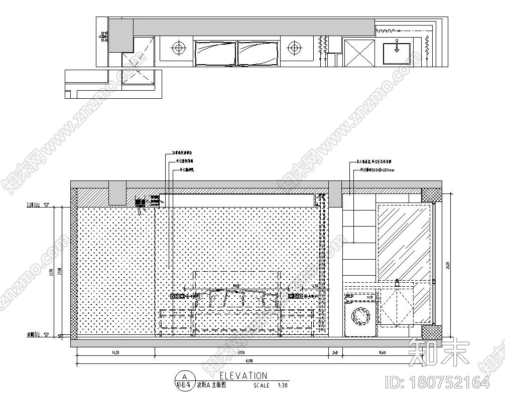 山水国际190m²样板间装修施工图+官方摄影cad施工图下载【ID:180752164】