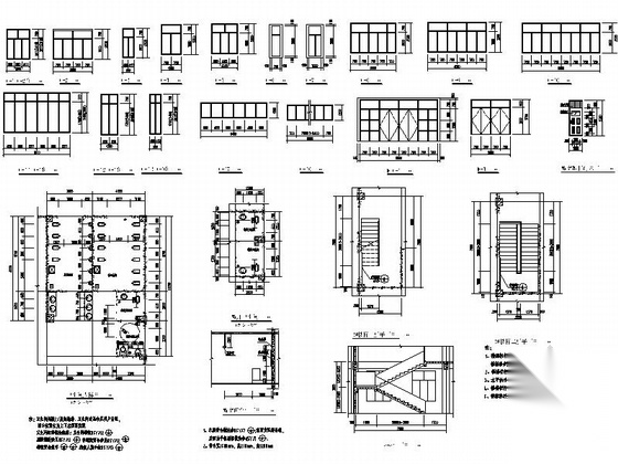 五层现代风格高中教学楼建筑施工图cad施工图下载【ID:165739184】