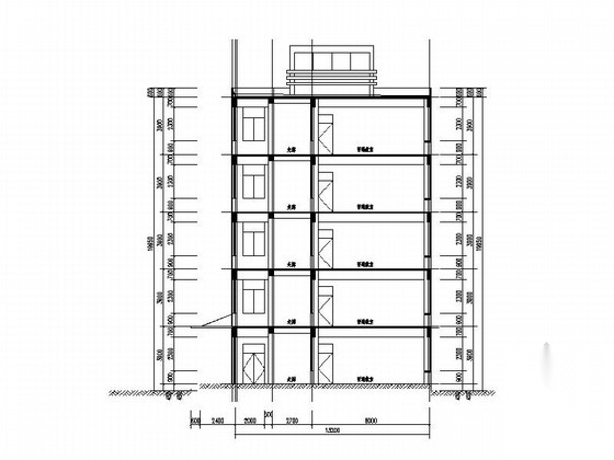 五层现代风格高中教学楼建筑施工图cad施工图下载【ID:165739184】