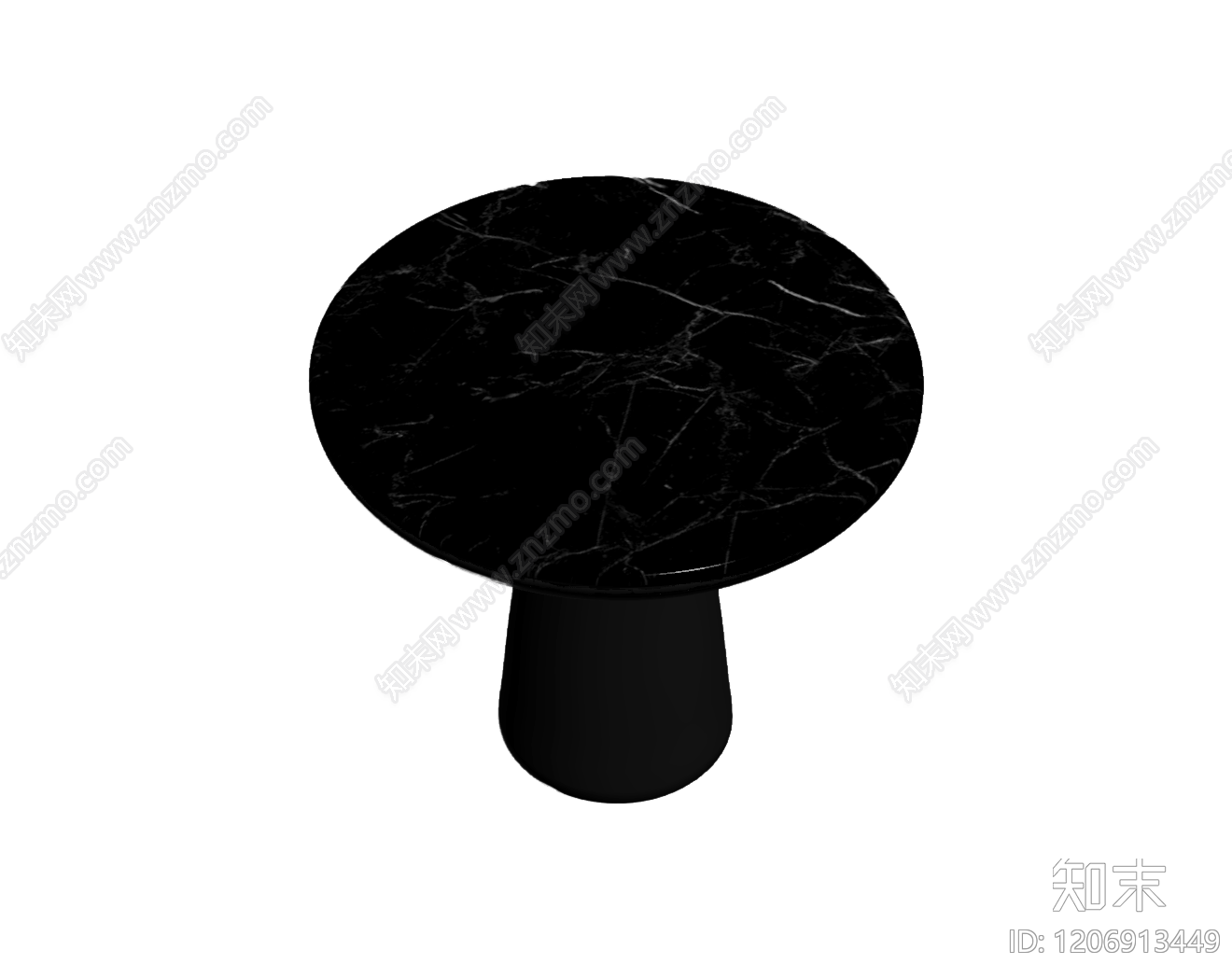 黑大理石圆桌3D模型下载【ID:1206913449】