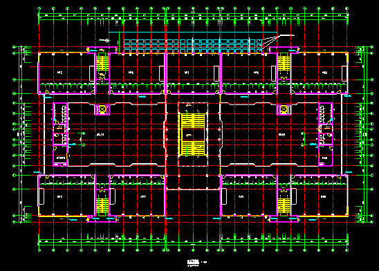 某教学楼全套施工图cad施工图下载【ID:166329113】