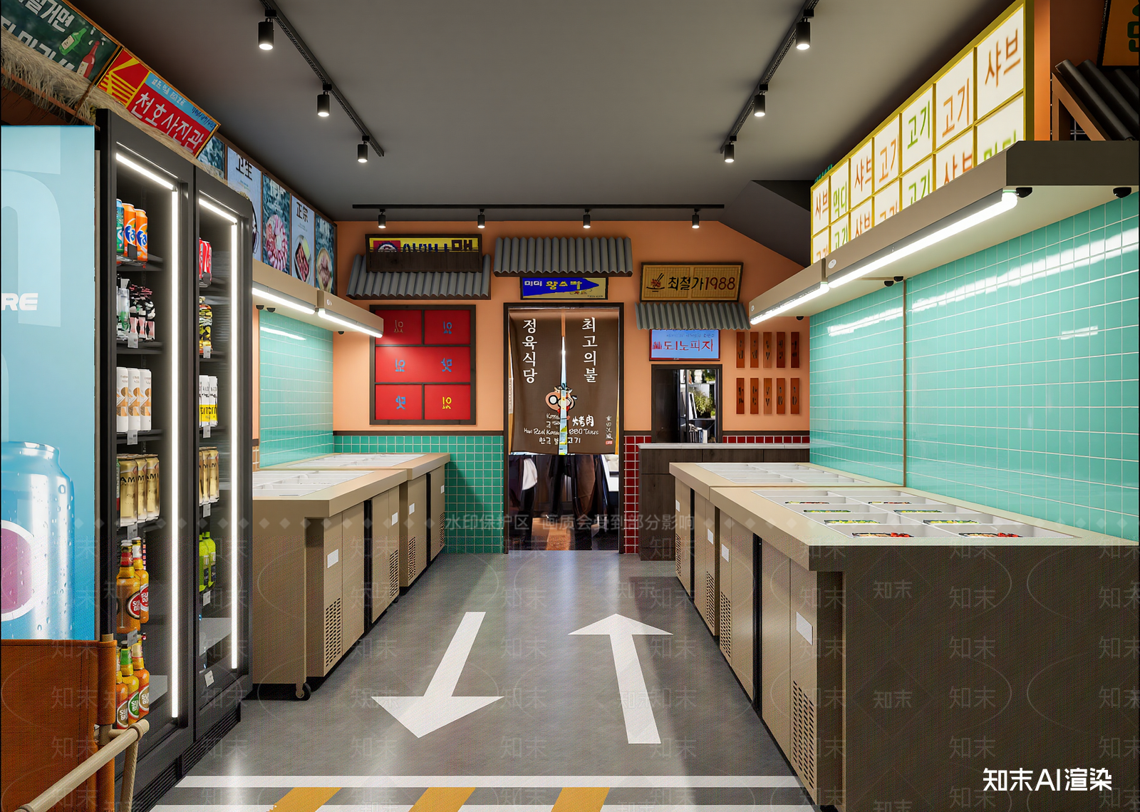 现代快餐店3D模型下载【ID:1214445385】