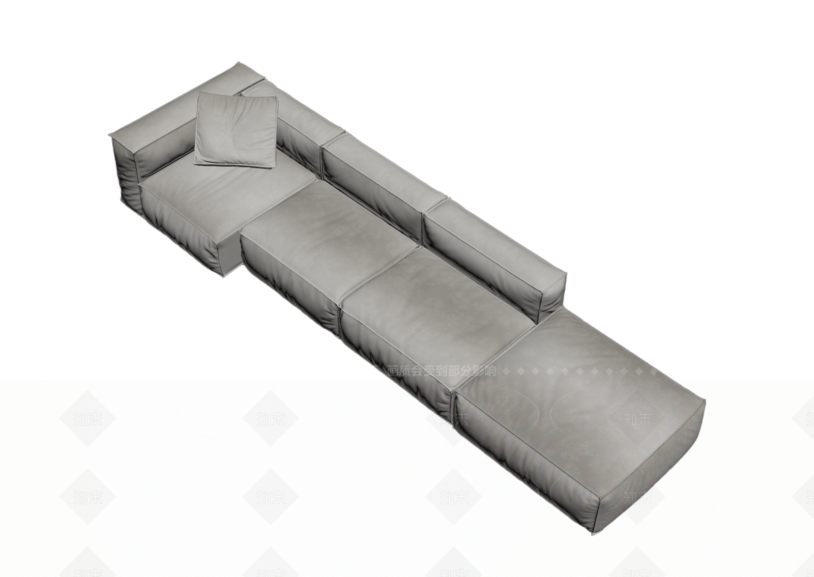 现代L型沙发3D模型下载【ID:1205544937】