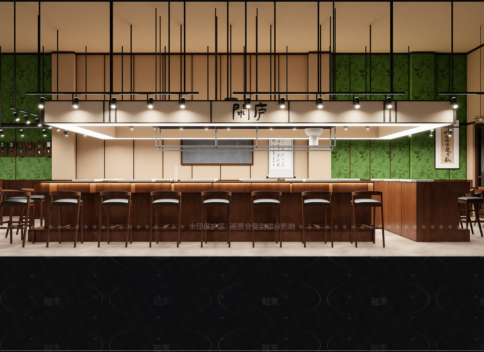 复古日料店3D模型下载【ID:1214980168】